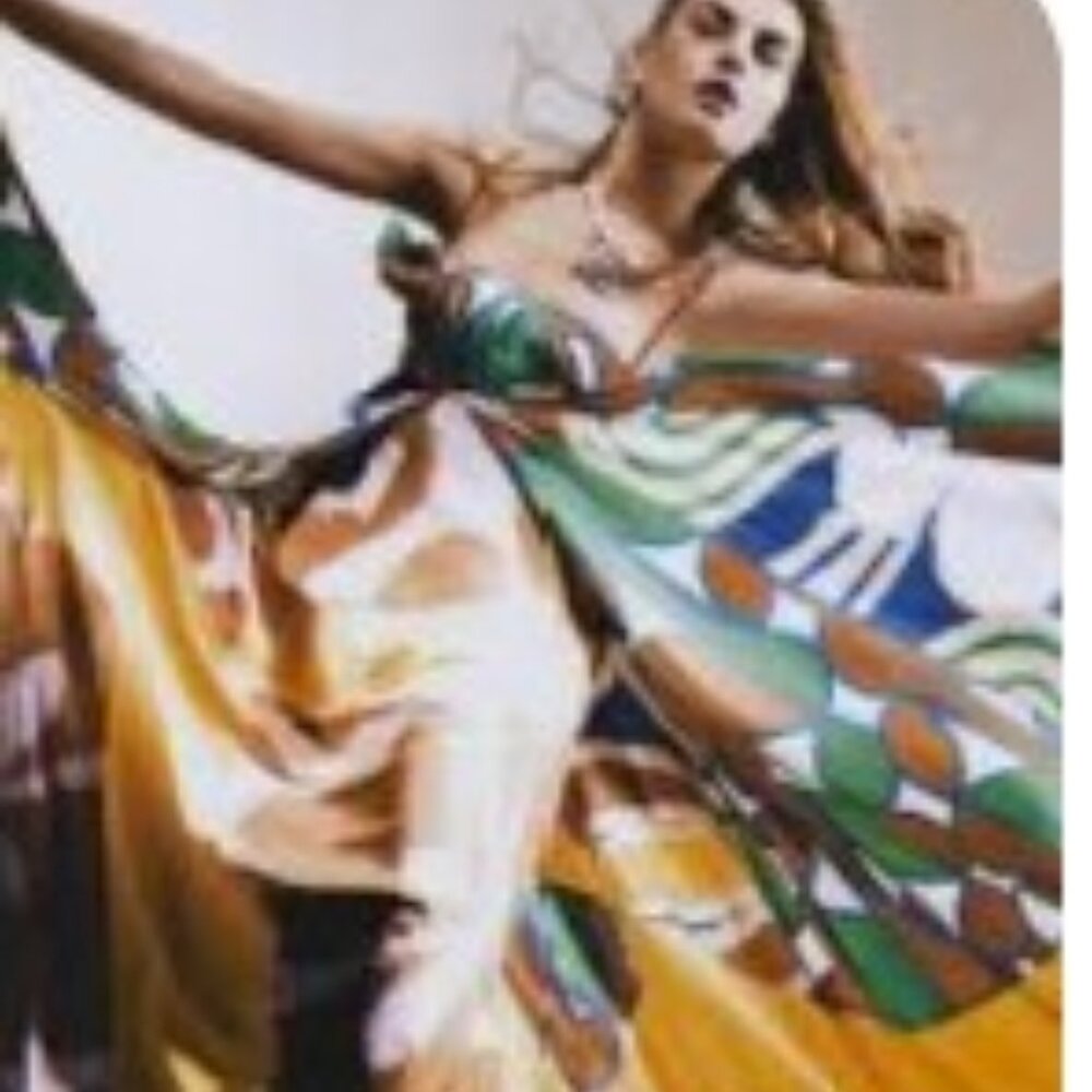 RARE VINTAGE Diane Von Furstenberg Silk Gown - Maxi - 14 - Picture 2 of 8